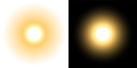 Plakat Sun light flare shining, golden glow overlay effect texture light