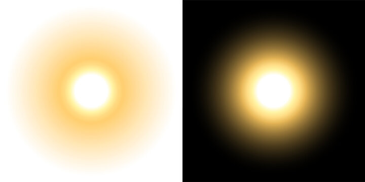 Sun light flare shining, golden glow overlay effect texture light