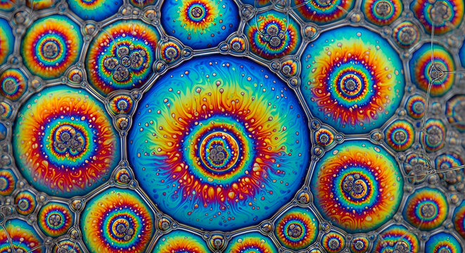 Abstract Macro Circles Colorful Swirls  Patterns