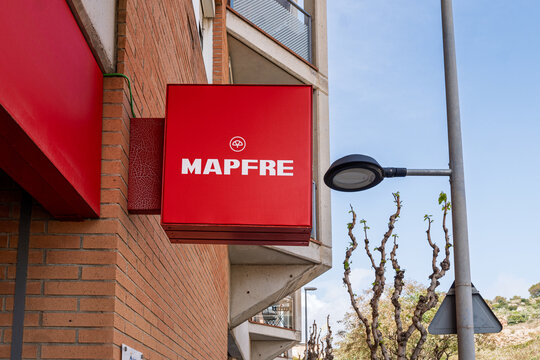 Editorial: Barcelona Spain April 12 2026 Mapfre Brand Logo