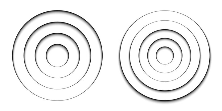 Black glowing round wifi radio signal or sound wave with circular concentric rounded ripple dynamic motion radiant pulse vortex and audio wave effect on transparent background