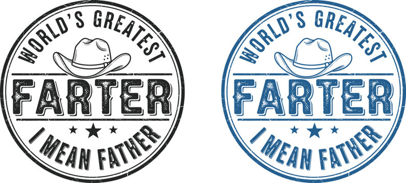 Funny fathers day gift ideas 'world's greatest farter i mean father' oval design for dad