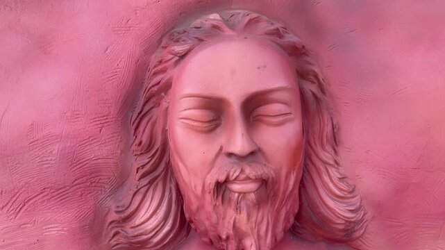 wall sculpture mimicking terracotta art