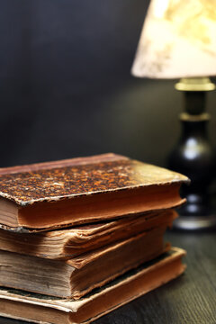 Old Books And Lamp