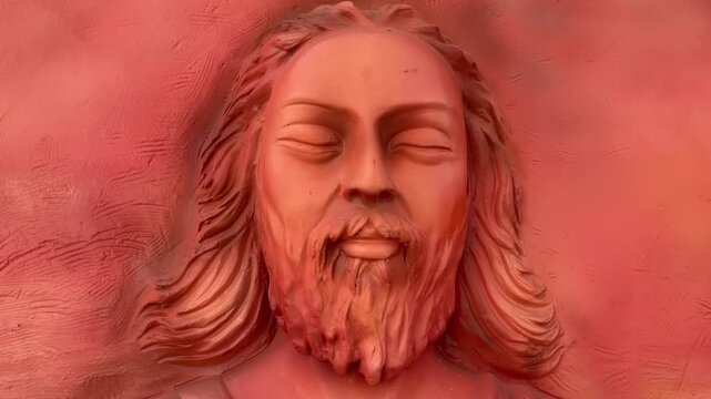 wall sculpture mimicking terracotta art