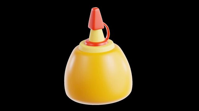 Flipping squeeze bottle cap open and closed on background