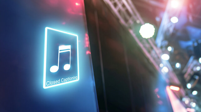 Illuminated Music Icon on Stage Screen: Enhancing Concert Experience with Audio and Visual Innovation