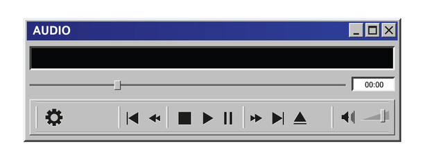 PNG Retro 90s Computer UI Elements Audio Player © ferdi