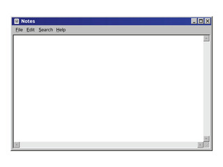 PNG Retro 90s Computer Notes Window Vector User Interface