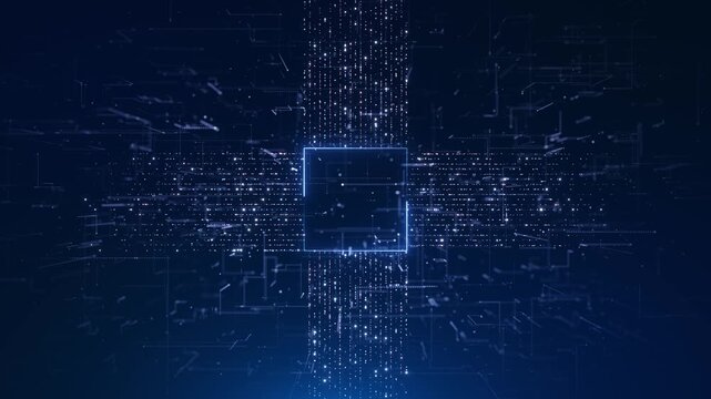 AI glowing circuit board background. Connected lines hi tech electronics. Computer motherboard. Technology digital panel. AI artificial intelligence data mining circuit chip CPU board electronic 3D 4K
