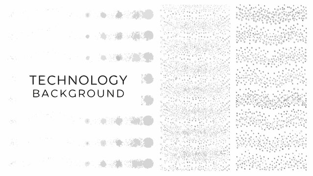 Abstract binary code background with the word technology displayed