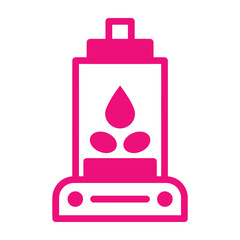 Fototapeta premium Pink Minimalist Perfume Bottle Icon Representing Beauty Cosmetic Skincare Fragrance Product Design