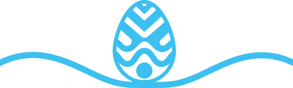 Abstract blue surfboard shape with wavy lines on white background bright