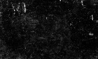 Obraz premium A dark weathered texture featuring distressed patterns with visible white dust and harsh scratches across the rough matte black surface area