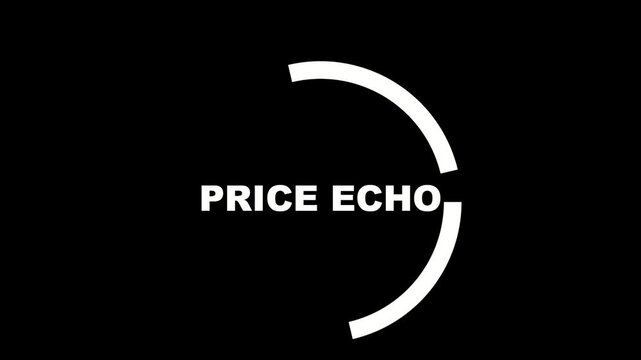 Price Echo text, minimalist motion graphic