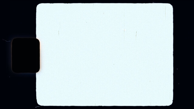 Vintage 8mm film frame with sprocket hole, creating a retro cinematic overlay effect and nostalgic grunge texture