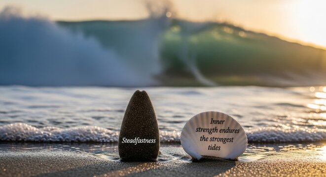 Steadfastness and Strength by the Crashing Ocean Wave