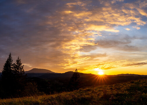 Sunset at Fitton Green Natural Area. Corvallis, Oregon.