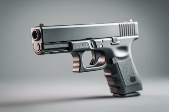 Studio mockup of a blank handgun replica