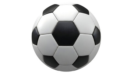 Naklejka premium Classic black and white soccer ball isolated on transparent background