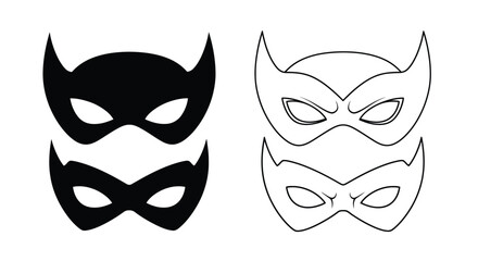 Two contrasting carnival masks displayed in a striking black silhouette © MD RIPON