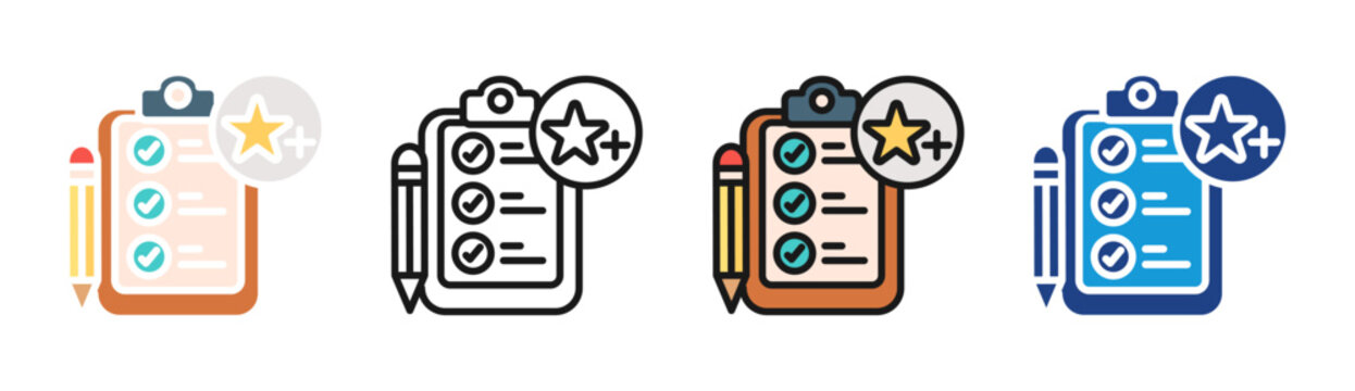 Top Checklist icon set multiple style collection