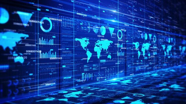 HUD infographic business financial investment strategy, Data analytics trends. Charts graphs Animation. Statistics graphs finance charts. HUD Presentation elements design Data visualization elements.