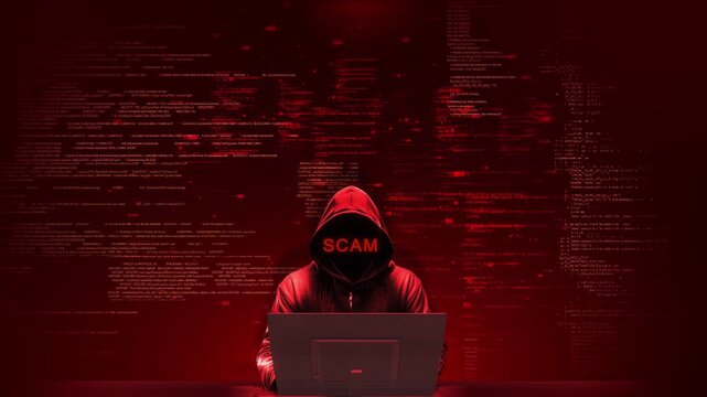 Anonymous Man Without Face Hacking System Digital Virtual Script Texts Numbers Flying Hacker Attack Concept. Dark web darknet fraud. Cryptocurrency bitcoin Cybersecurity social network data protection