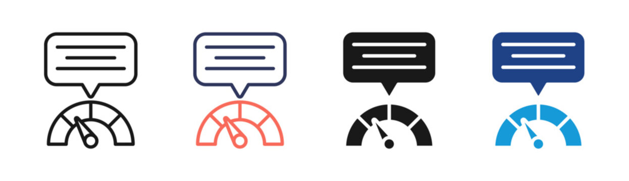 Performance Gauge icon set multiple style collection