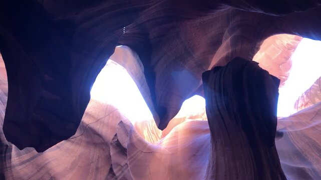 Abstract details of orange slot canyon wall, Antelope Canyon Arizona, USA