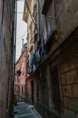 Fototapeta premium Narrow alley in the Croatian old town of Senj