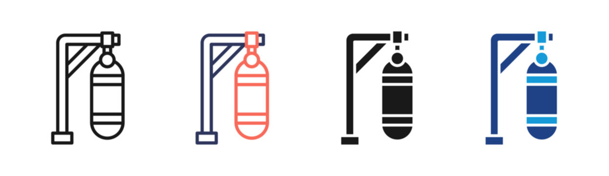 Punching Bag icon set multiple style collection