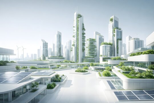 Minimalist 3D Geometric Pillars - Abstract Concrete Column Render for Modern Architectural Design