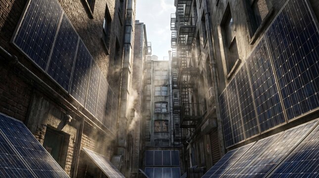 Urban Solar Energy Between Skyscrapers &ndash; Future Green City
