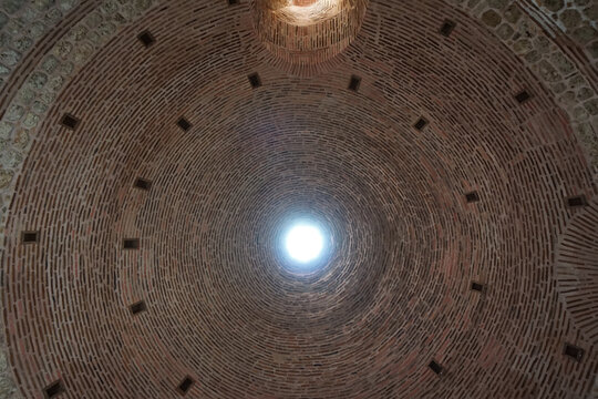 Midyat, Mardin, Turkey &ndash; August 21, 2022: Interior view of Mor Gabriel Monastery showcasing historic Syriac Orthodox architecture and stone design