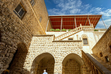 Exterior view of Mor Gabriel Monastery in Mardin, highlighting ancient Syriac architecture and cultural heritage © aselight