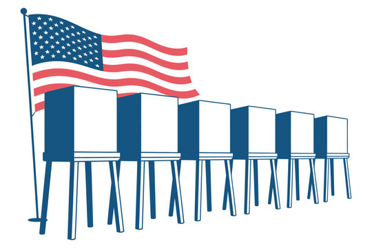Voting stands await the local voters.