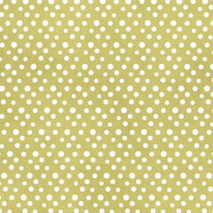 Olive green textured background with white polka dots in varied sizes. Natural and earthy seamless design ideal for fabric prints, home decor, and organic themes. © MedReda