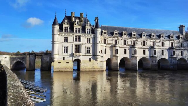 Castle of Chenonceau in Loire Valley, France