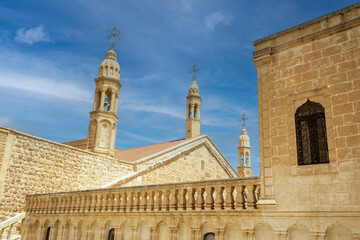 Exterior view of Mor Gabriel Monastery in Mardin, highlighting ancient Syriac architecture and cultural heritage © aselight