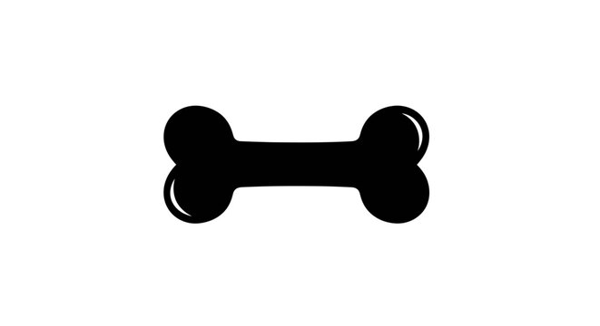 Black silhouette of a dog bone.