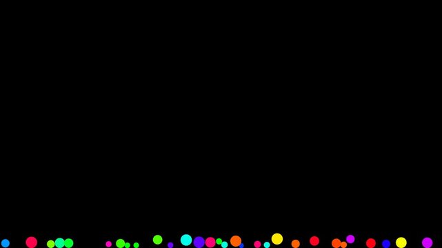 Rainbow Pixel Line on Dark Background - Digital Spectrum