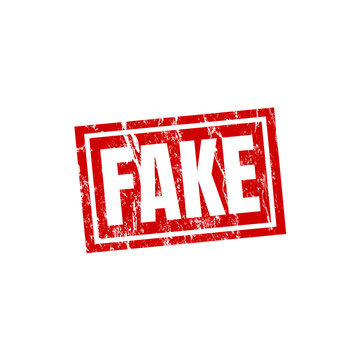 Fake rubber stamp with grunge effect - vector illustration