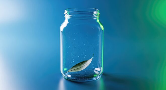 An empty glass jar representing a significant lack of accessible financial liquidity, illustrating a shortage of readily available liquid assets, depleted, zero, abstract