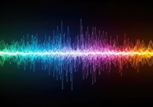 Glowing abstract quantum rhythm background featuring synchronized energy waves, complex particle flow, and deep geometric patterns, luminous, glowing, geometry