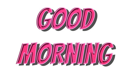 Good morning png cartoon word sticker typography © Rawpixel.com
