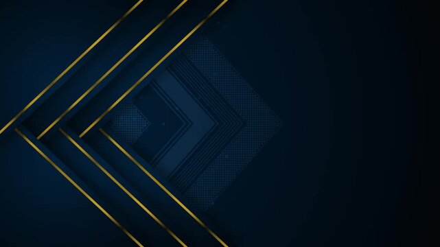 Geometric chevron background with lines animation, Dark geometric background with layered chevrons and thin lines