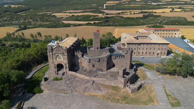 Drone photo Castillo de Javier Spain Europe