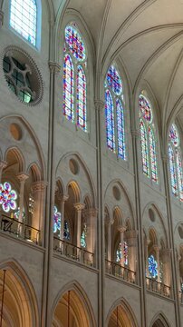 Brightly colored windows and smooth arches foster serenity