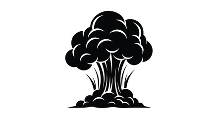 Stylized black explosion graphic with flowing shapes a striking silhouette © MDHANZALA